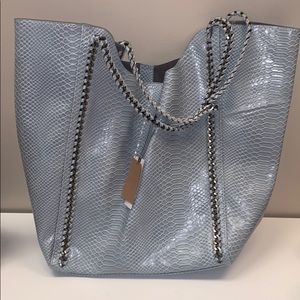 Snakeskin Anthropologie tote bag
